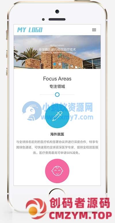 (自适应手机端)海外就医网站源码 医疗试管婴儿网站pbootcms模板