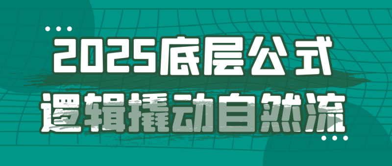 2025底层公式逻辑撬动自然流-创码者资源网