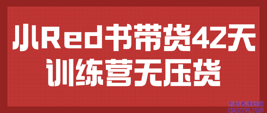 小Red书带货42天训练营无压货-创码者资源网