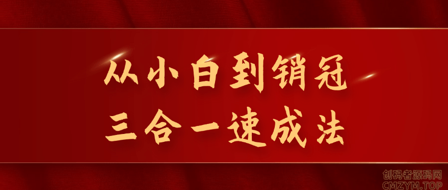 从小白到销冠三合一速成法-创码者资源网
