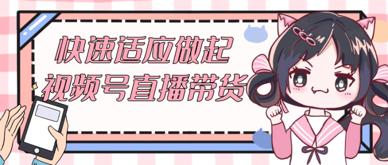 快速适应做起视频号直播带货-创码者资源网