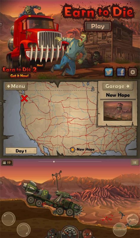 娱乐闯关小游戏 战车撞僵尸-创码者资源网