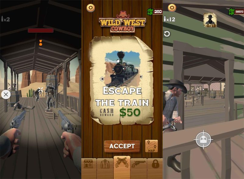 3D射击闯关游戏 狂野西部牛仔-创码者资源网