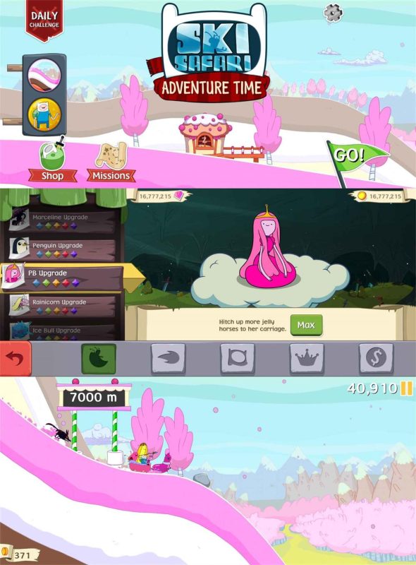 横版酷跑游戏 滑雪大冒险探险活宝-创码者资源网