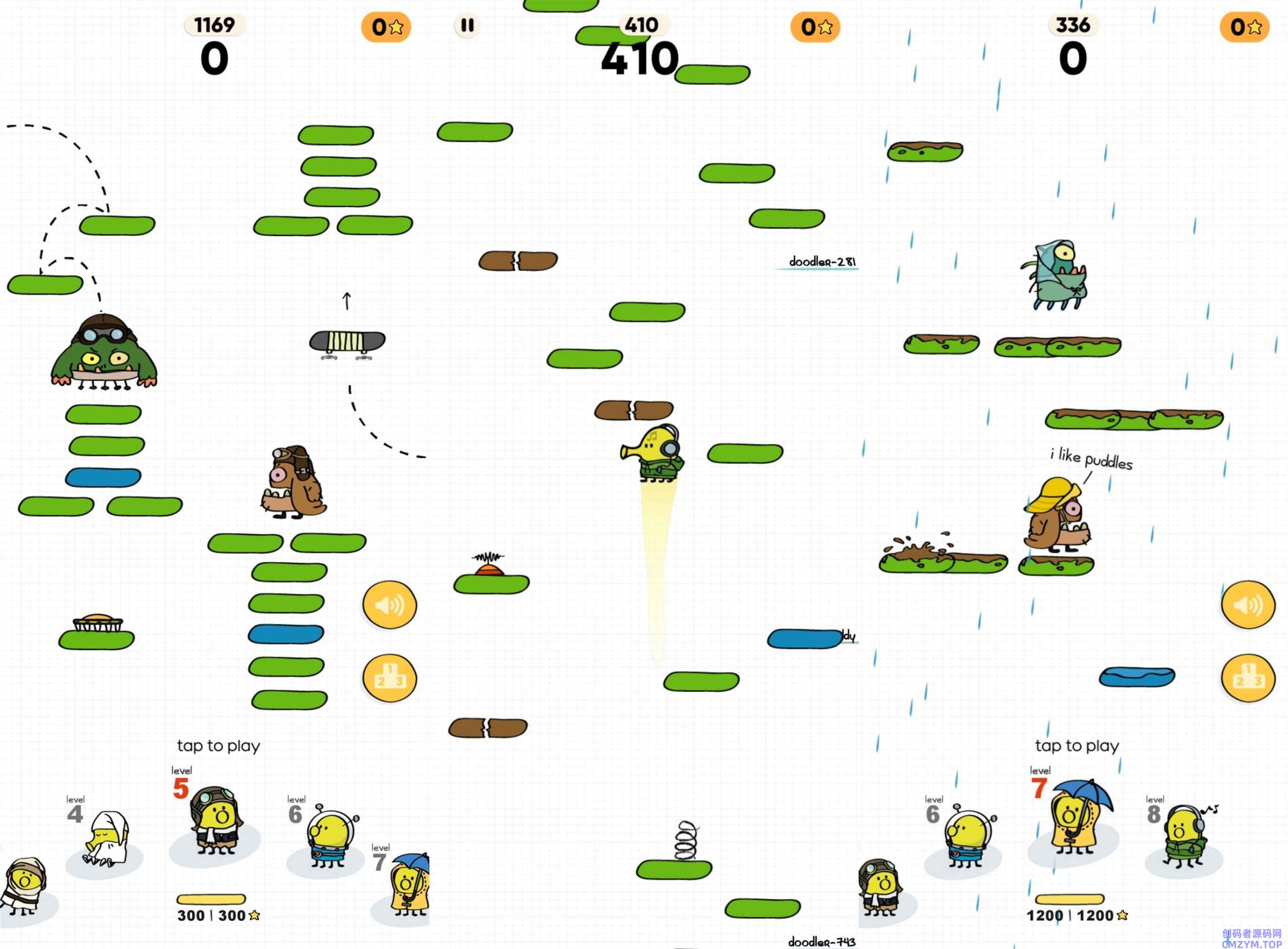 休闲技巧性游戏 涂鸦跳跃2-创码者资源网