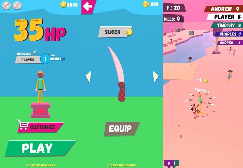 有趣的io类对战游戏 飞刀大乱斗-创码者资源网