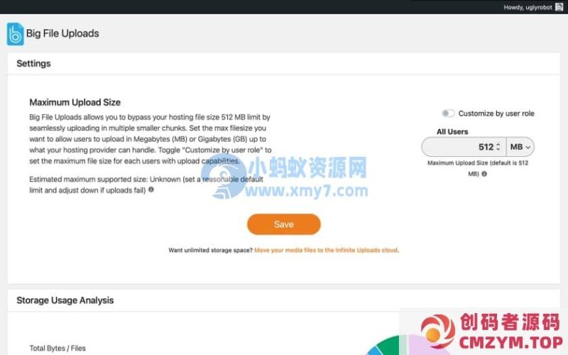 让 WordPress 突破限制上传超大文件 Big File Uploads-创码者资源网