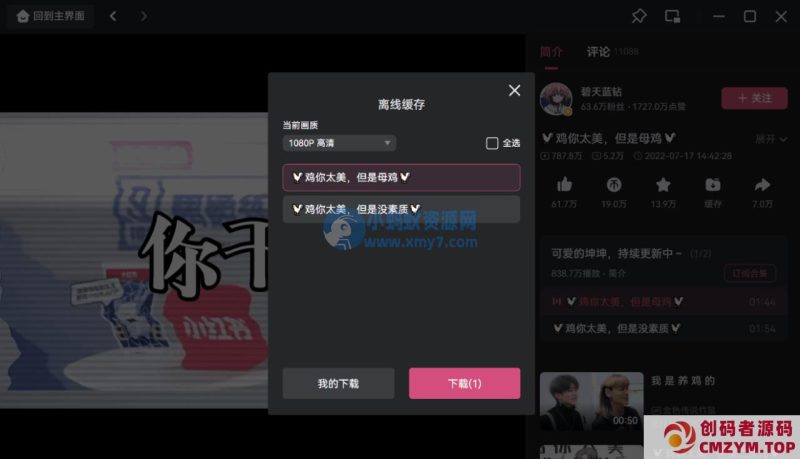 将B站视频保存为MP4格式-创码者资源网