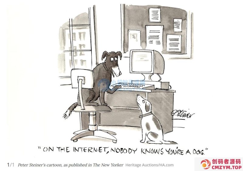 “在互联网上，没有人知道你是一条狗”原版漫画将被拍卖，预计成交价 4 万美元以上-创码者资源网