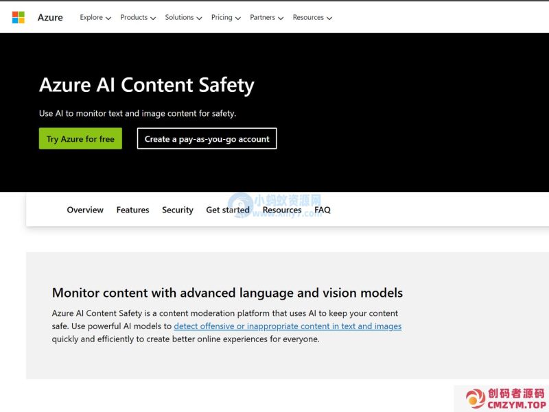微软推出 Azure AI Content Safety，可自动检测仇恨暴力等负面网络内容-创码者资源网