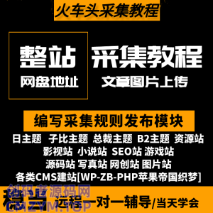 【火车头采集教程】(零基础学火车头采集资源站下载地址) 某站卖1998的课程-创码者资源网