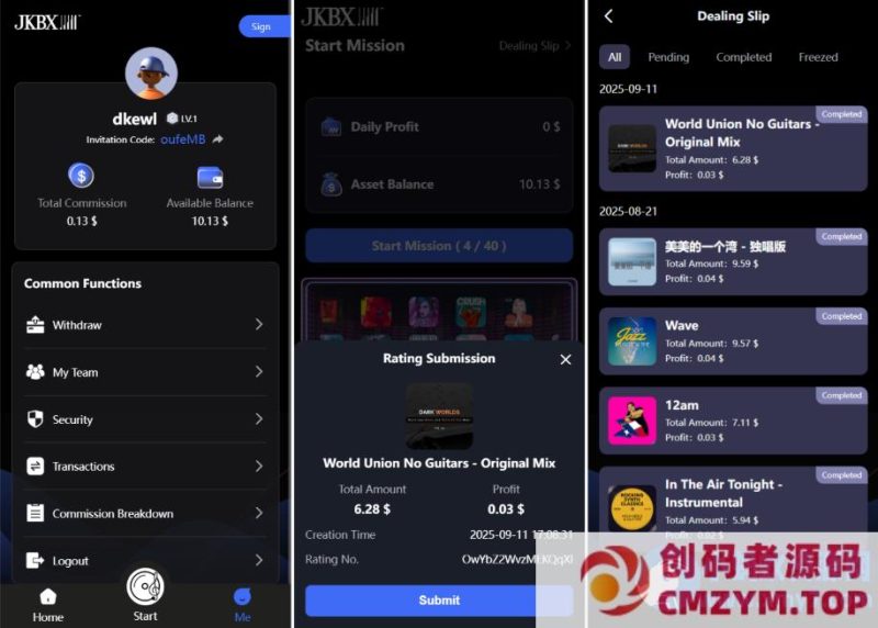 音乐推广接单平台 JKBX海外音乐抢单系统源码 自动抢单系统Thinkphp框架 附教程-创码者资源网