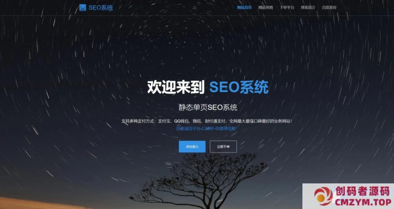SEO站群系统免授权版，单页关键词排名网站源码-创码者资源网