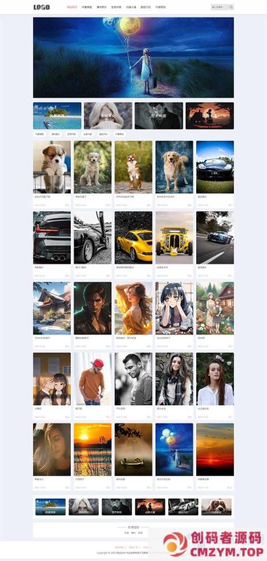 H5自适应响应式相册图片壁纸美女写真类整站源码pbootcms模版-创码者资源网
