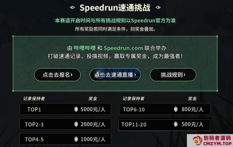 B站与游戏速通网站 Speedrun 合作，开启《塞尔达传说: 王国之泪》速通挑战赛-创码者资源网
