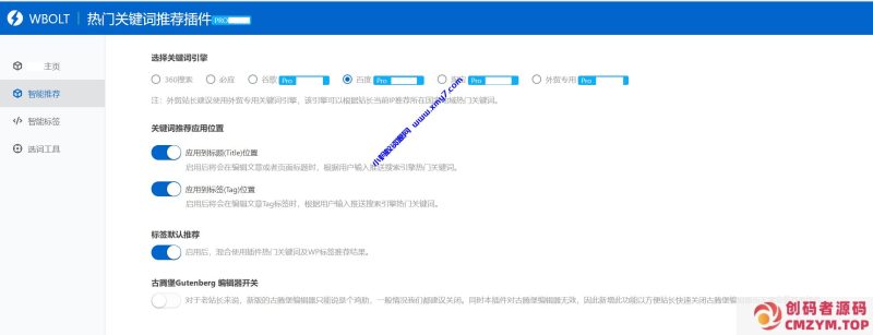WordPress插件-WBOLT热门关键词推荐插件v1.3.0 Pro绿色版-创码者资源网