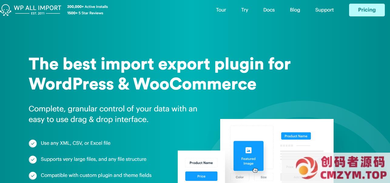 WordPress导入导出插件–WP All Import Pro v4.8.7 破解版-创码者资源网