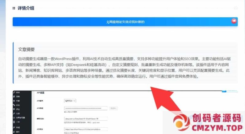 wp文章AI自动总结文章生成摘要工具pro版-创码者资源网