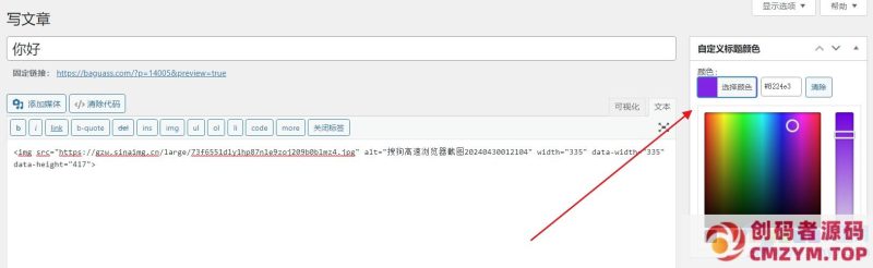 WordPress原创插件：自定义文章标题颜色，牛叉叉！-创码者资源网