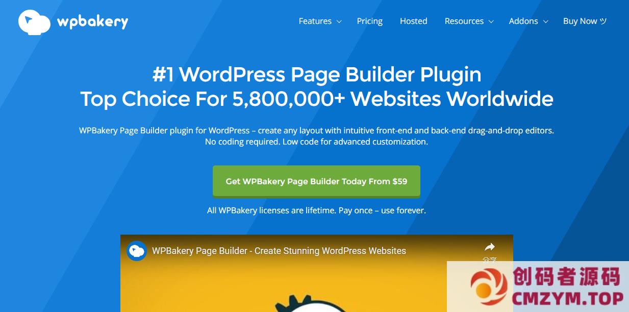 WordPress页面编辑器插件– WPBakery Page Builder v8.2 破解版下载-创码者资源网