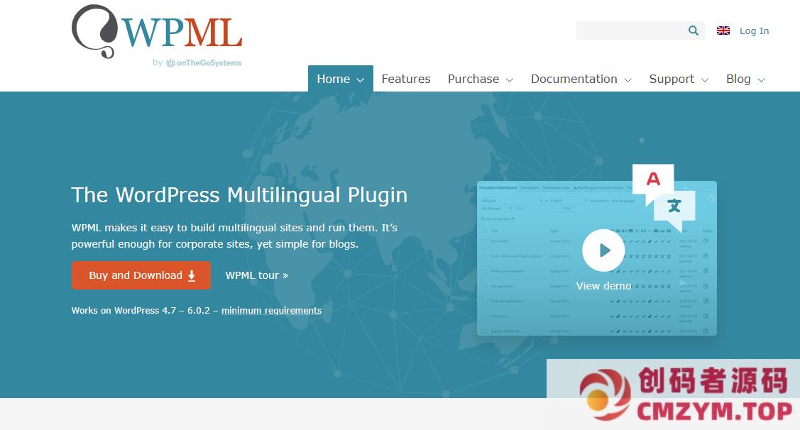 WordPress多语言插件 WPML Multilingual CMS v4.7.6 破解版-创码者资源网