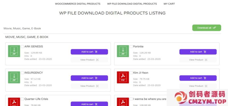 WordPress付费下载插件–WP File Download v6.2.6 破解版下载-创码者资源网