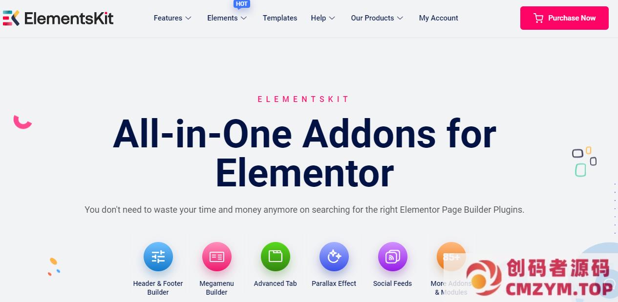Elementor增强插件–ElementsKit PRO v3.8.9 破解版下载-创码者资源网