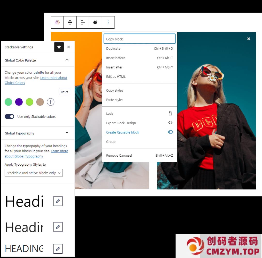 WordPress Gutenberg页面编辑功能增强插件–Stackable Premium v3.17.0 破解版下载-创码者资源网