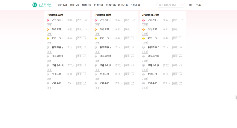 歪歪书城模板【小说自动采集】+自适应小说网站源码