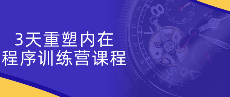 3天重塑内在程序训练营课程-创码者资源网