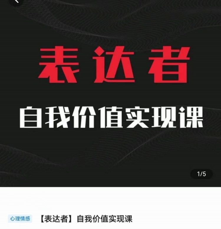 自我价值实现课,思辨盛宴极致表达-创码者资源网
