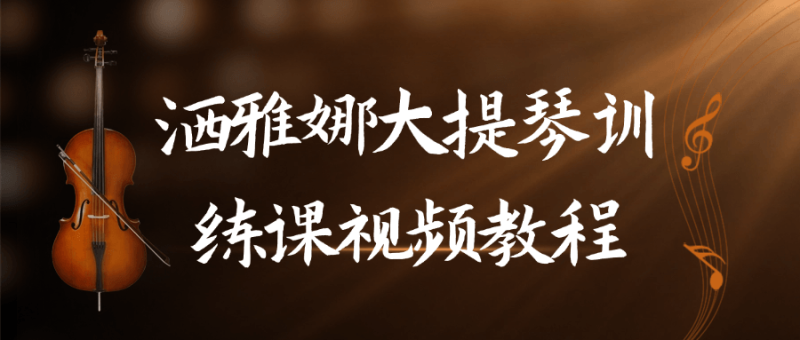 洒雅娜大提琴训练课视频教程-创码者资源网