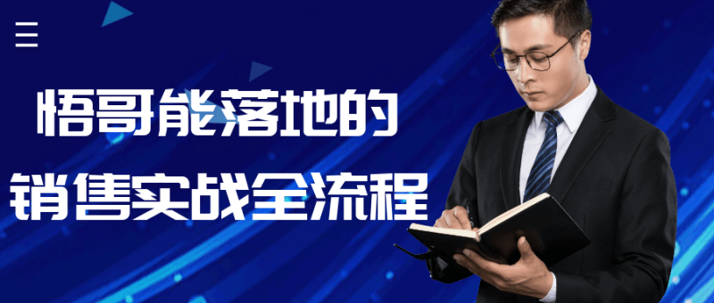 悟哥能落地的销售实战全流程-创码者资源网