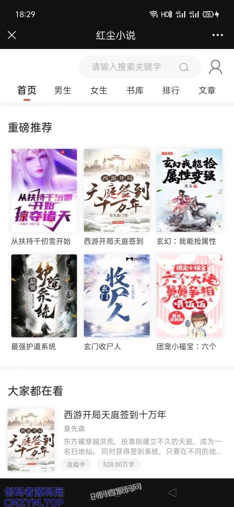 狂雨小说_简洁大气小说网站系统